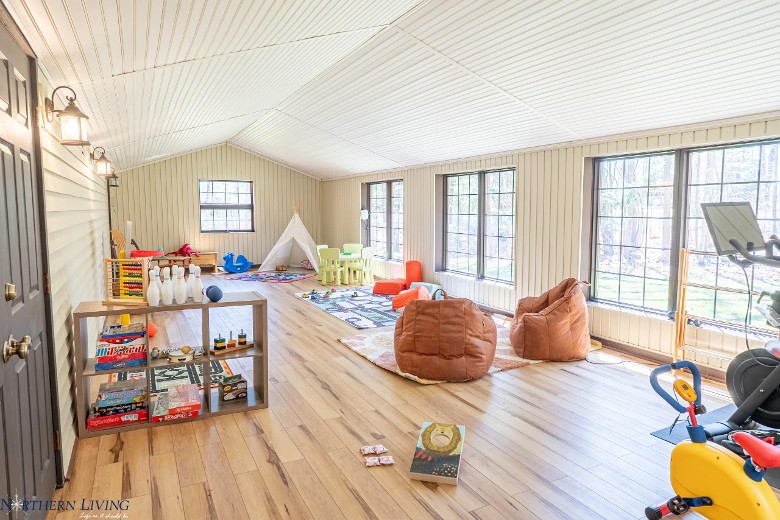 a large play room in a house