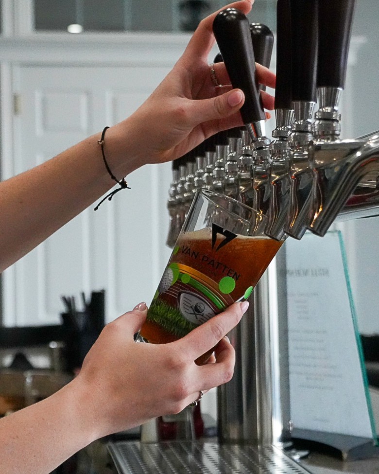 beer being filled from tap