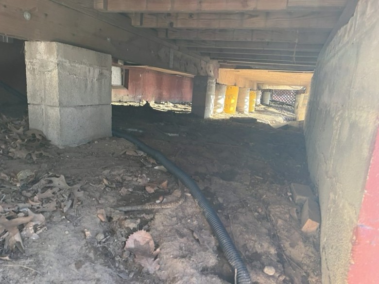 underneath a house