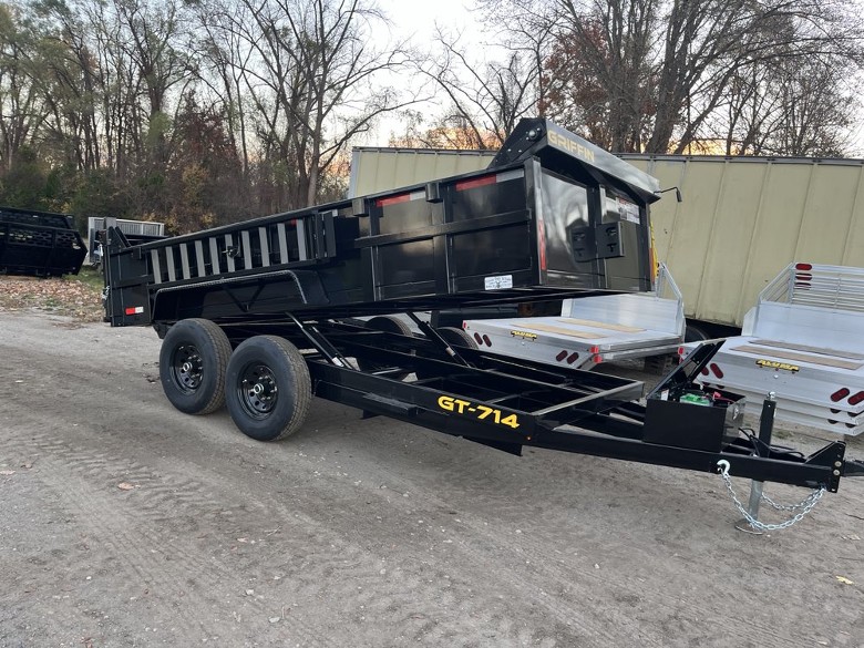 dumpster on a trailer