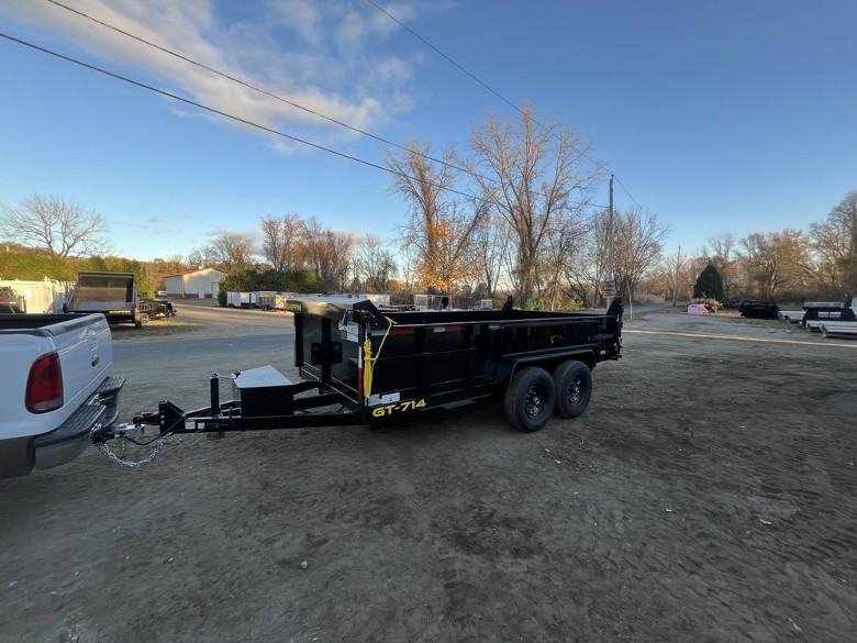 dumpster on a trailer