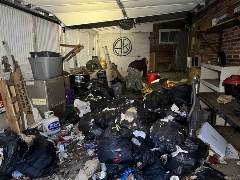 room filled with junk