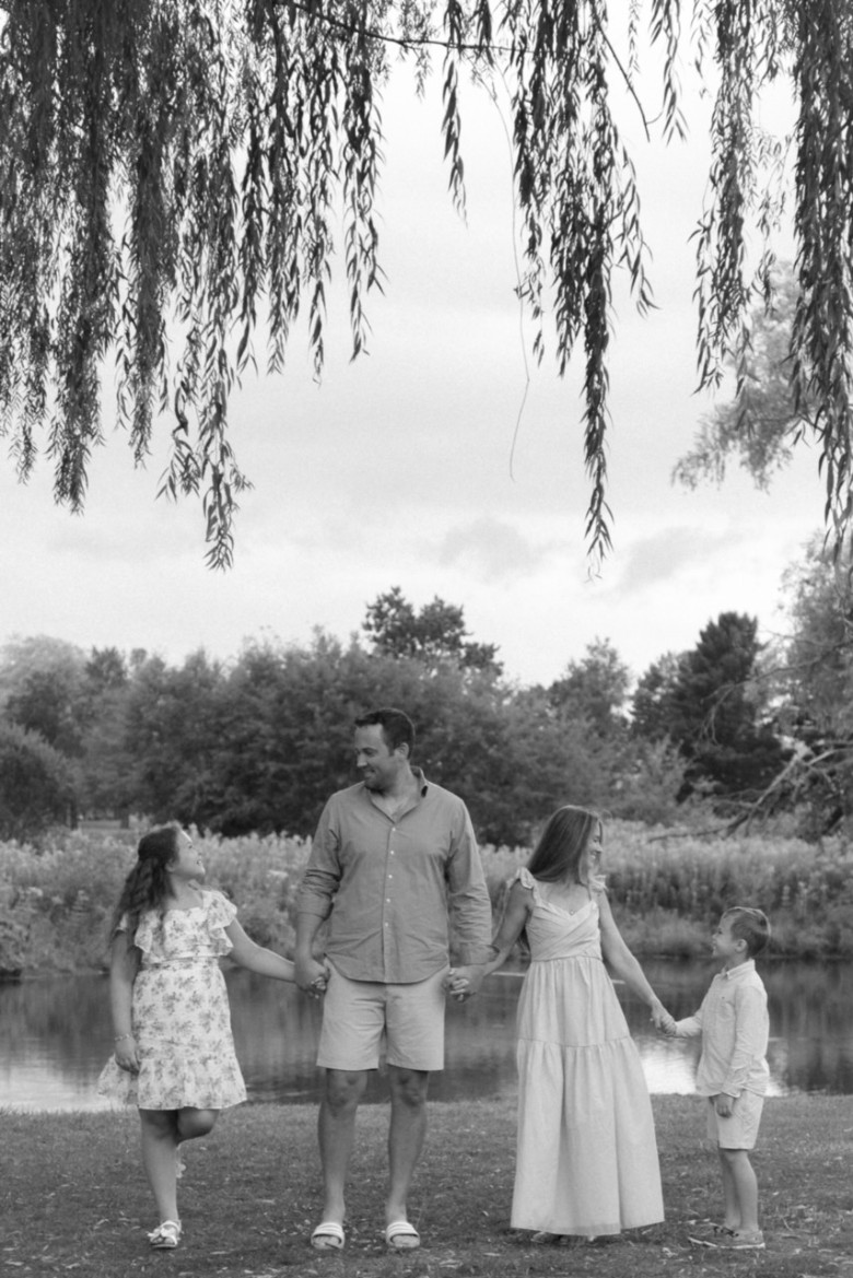 Dr Sawyer and family outdoors