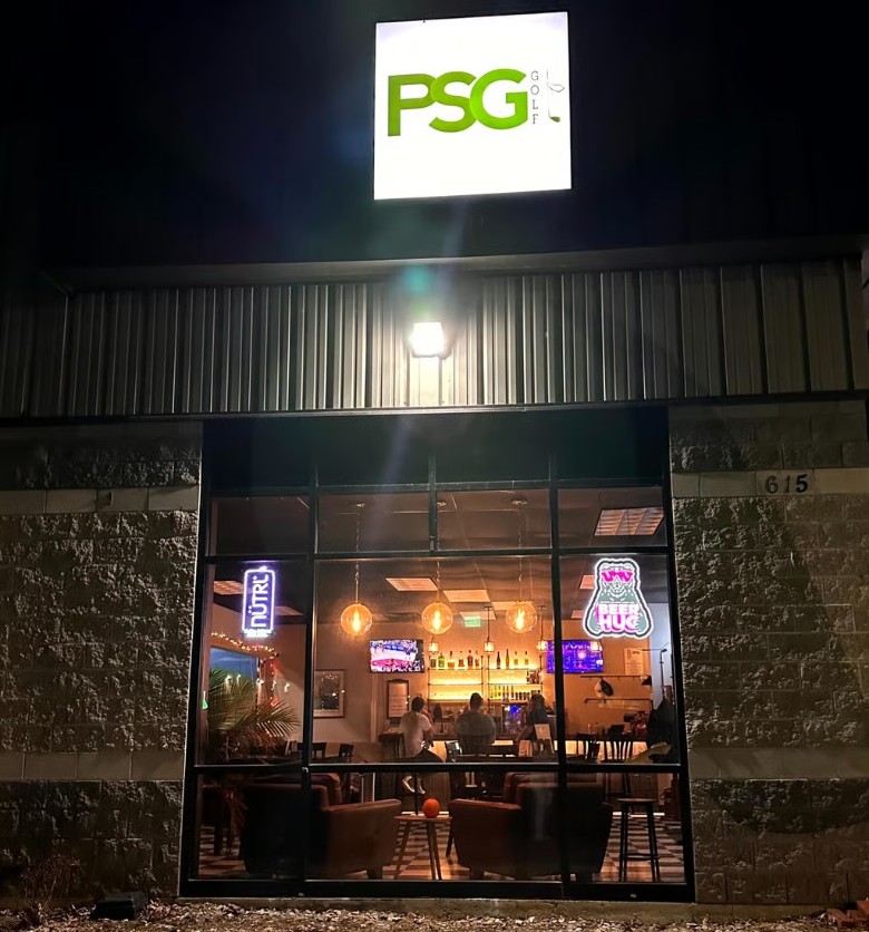 exterior of PSG Golf front door