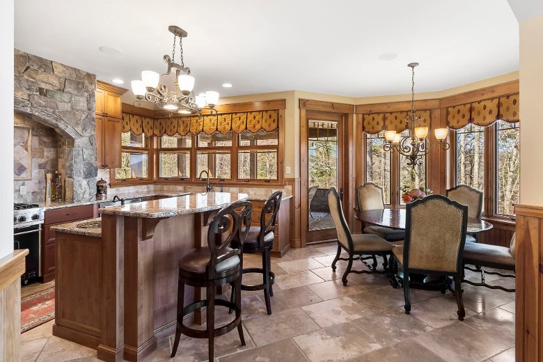 kitchen and dining area