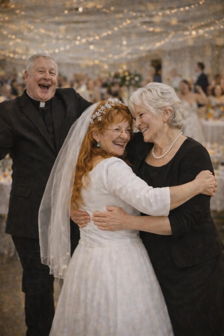 wedding officiant posing in photo