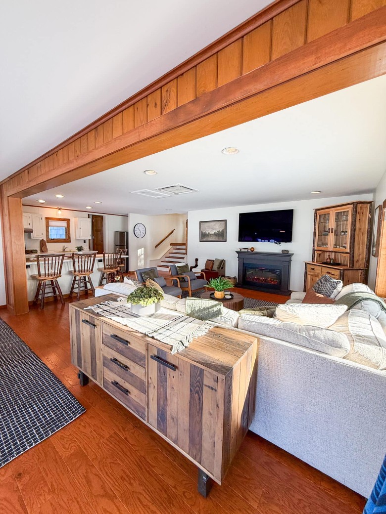 a large living room space