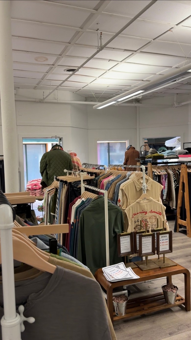 store clothing displays and racks