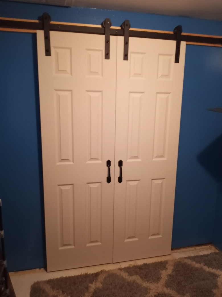 a white closet door