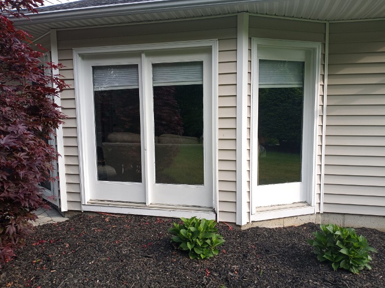 tall glass windows in a house
