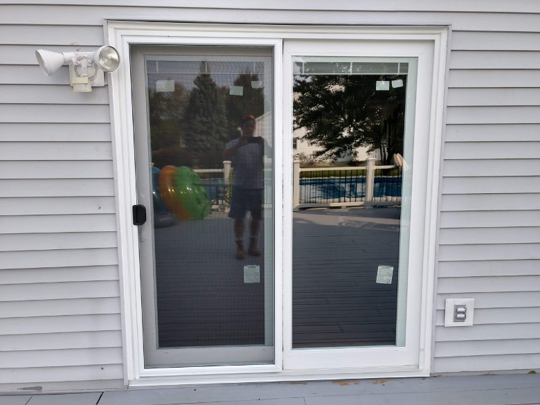 a sliding glass door