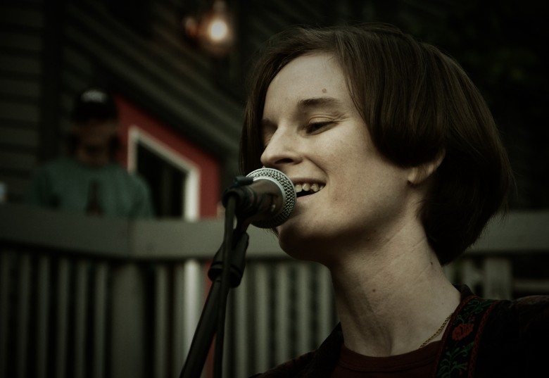 a singer at a mic