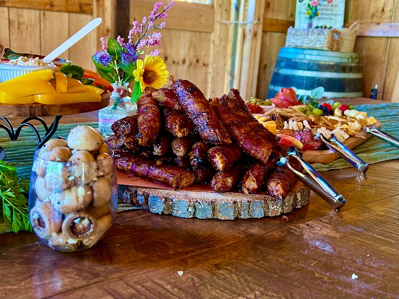 barbecue fare set up for an event