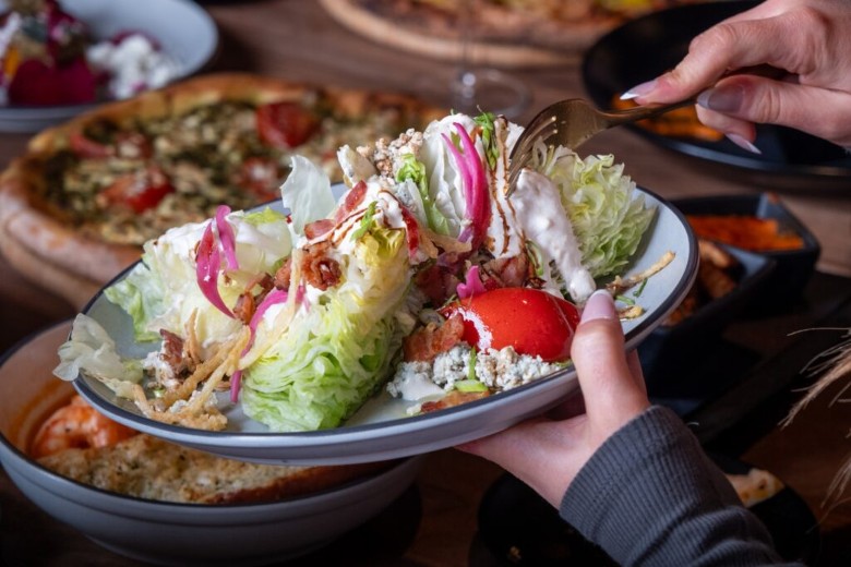 a large salad on a plate
