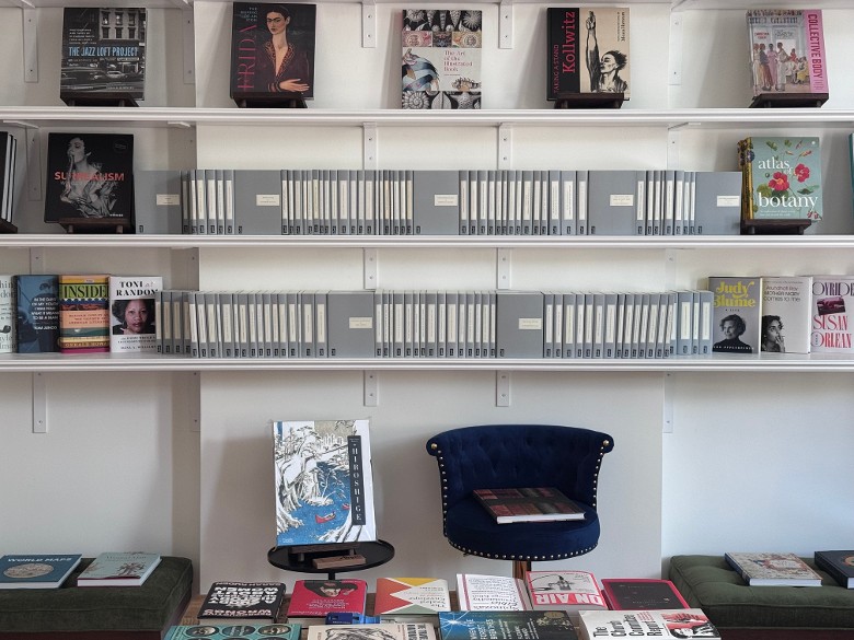 bookstore shelves