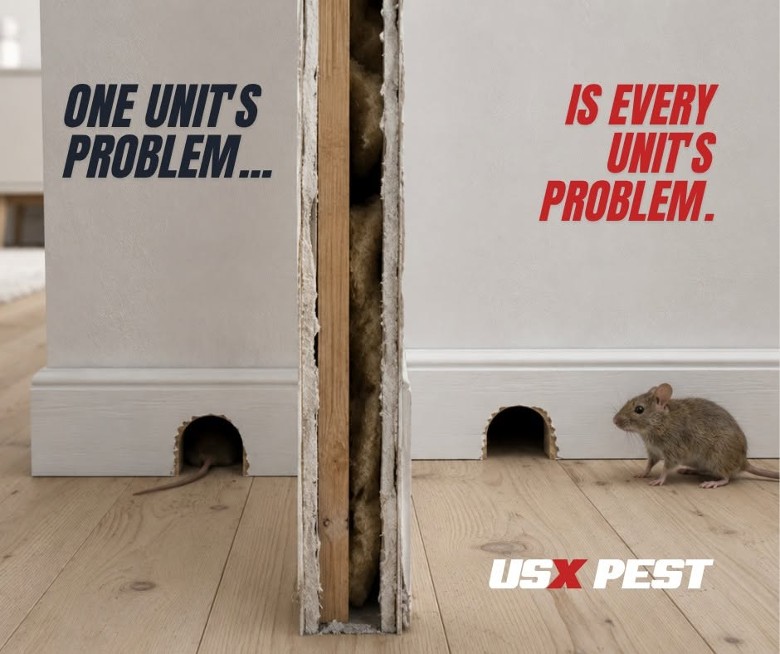 mouse going into a mouse hole on the left, and out of a different mouse hole on the right