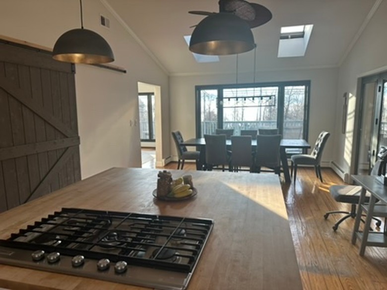 view of a dining room from the kitchen