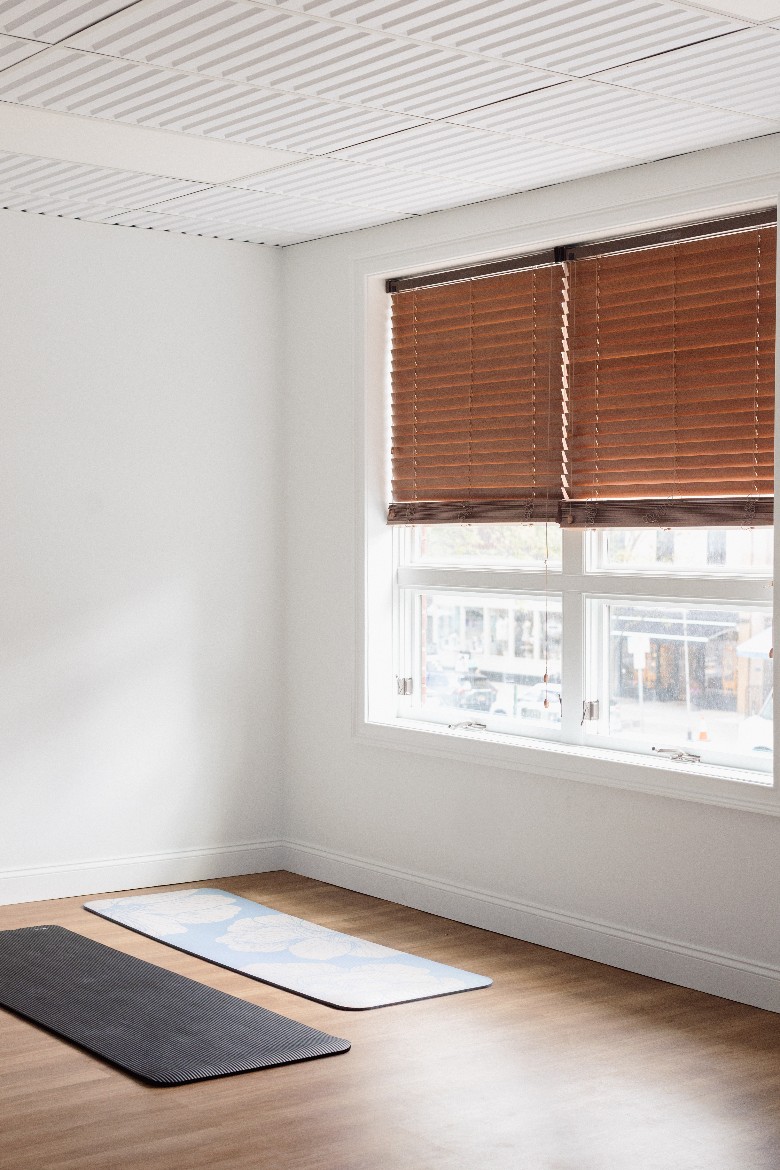 yoga mats in nice space