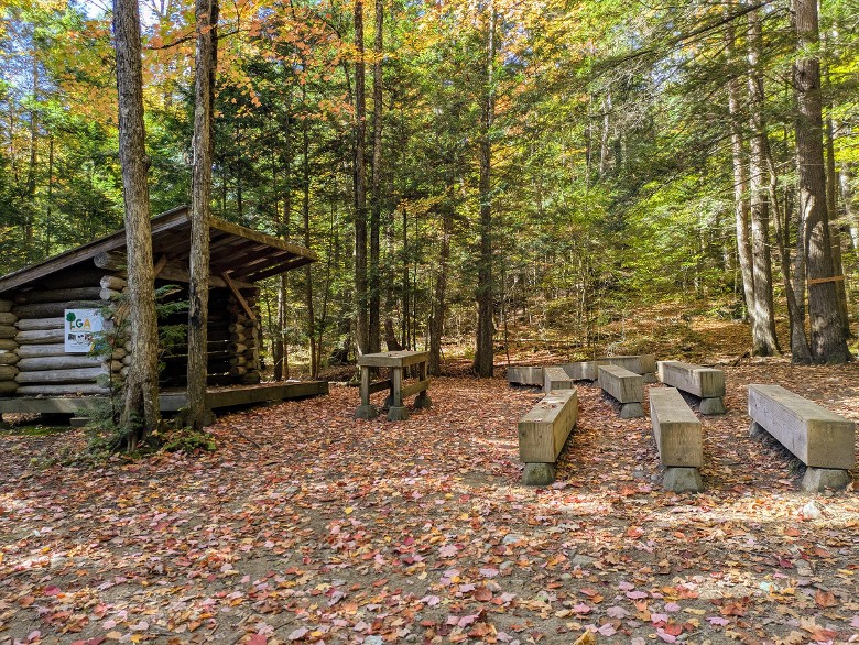 lean-to with seating