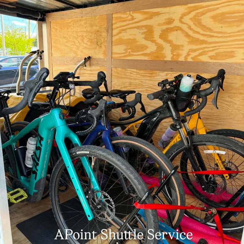 bikes loaded onto a trailer
