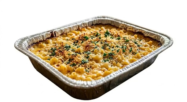 tray of mac and cheese