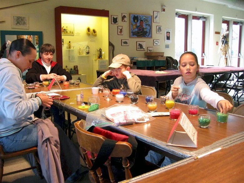 Iroquois Museum kids art table