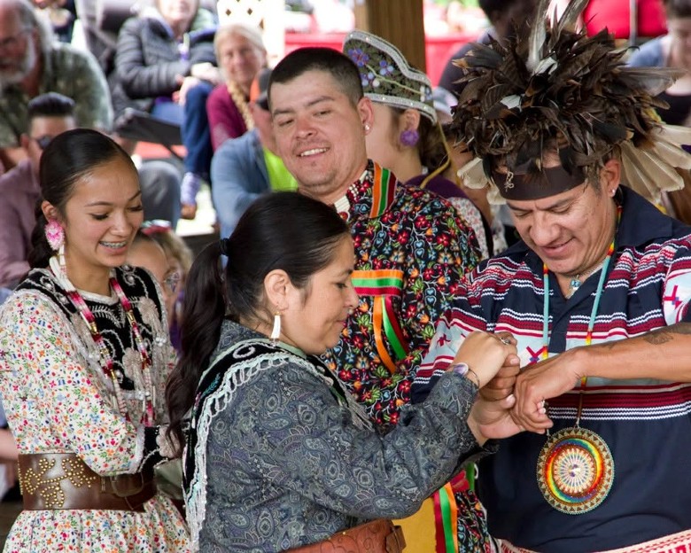 Iroquois Museum group dressed in traditional attire