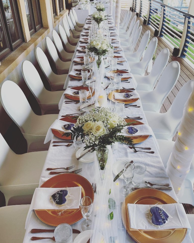 a wedding reception table