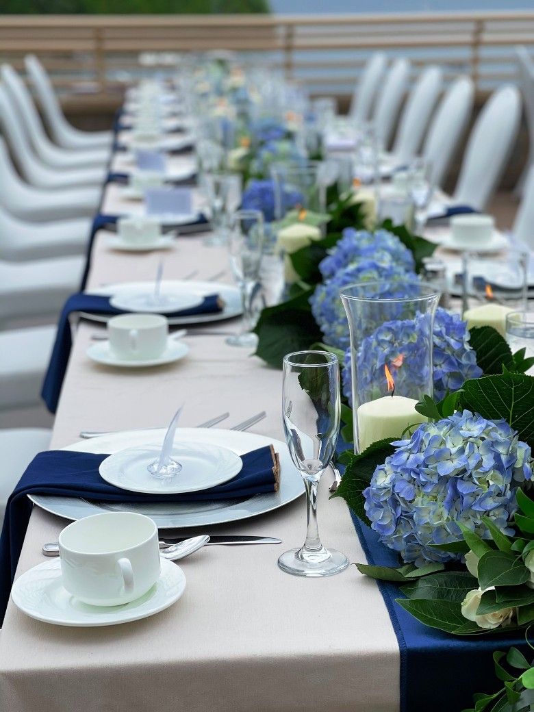 a wedding reception table