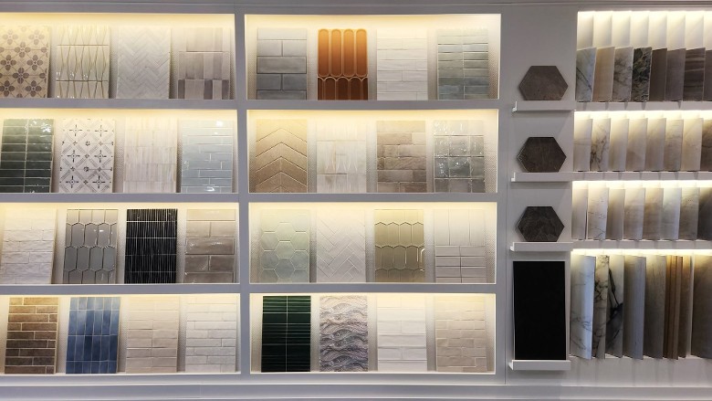tiles on display