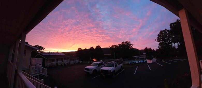 sunset at motel