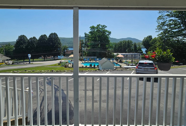 view from motel deck