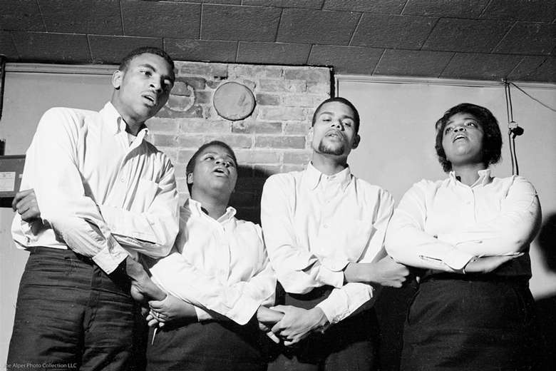 Picture of the Freedom Singers, a popular 1960's band.