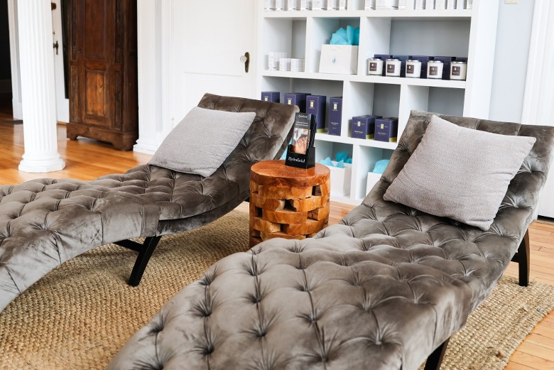 two spa lounge chairs