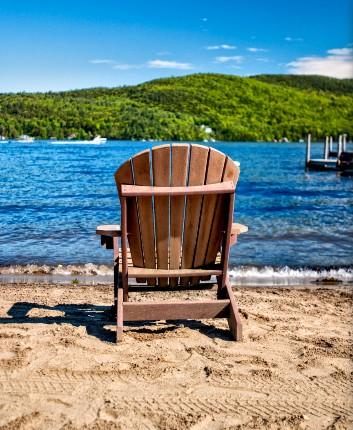 adirondack chair by beach