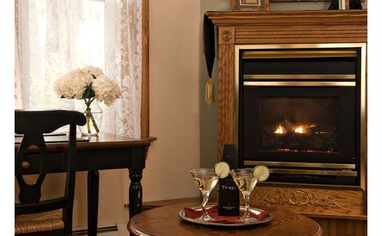 Northern Exposure Suite with fireplace, accessible bedroom