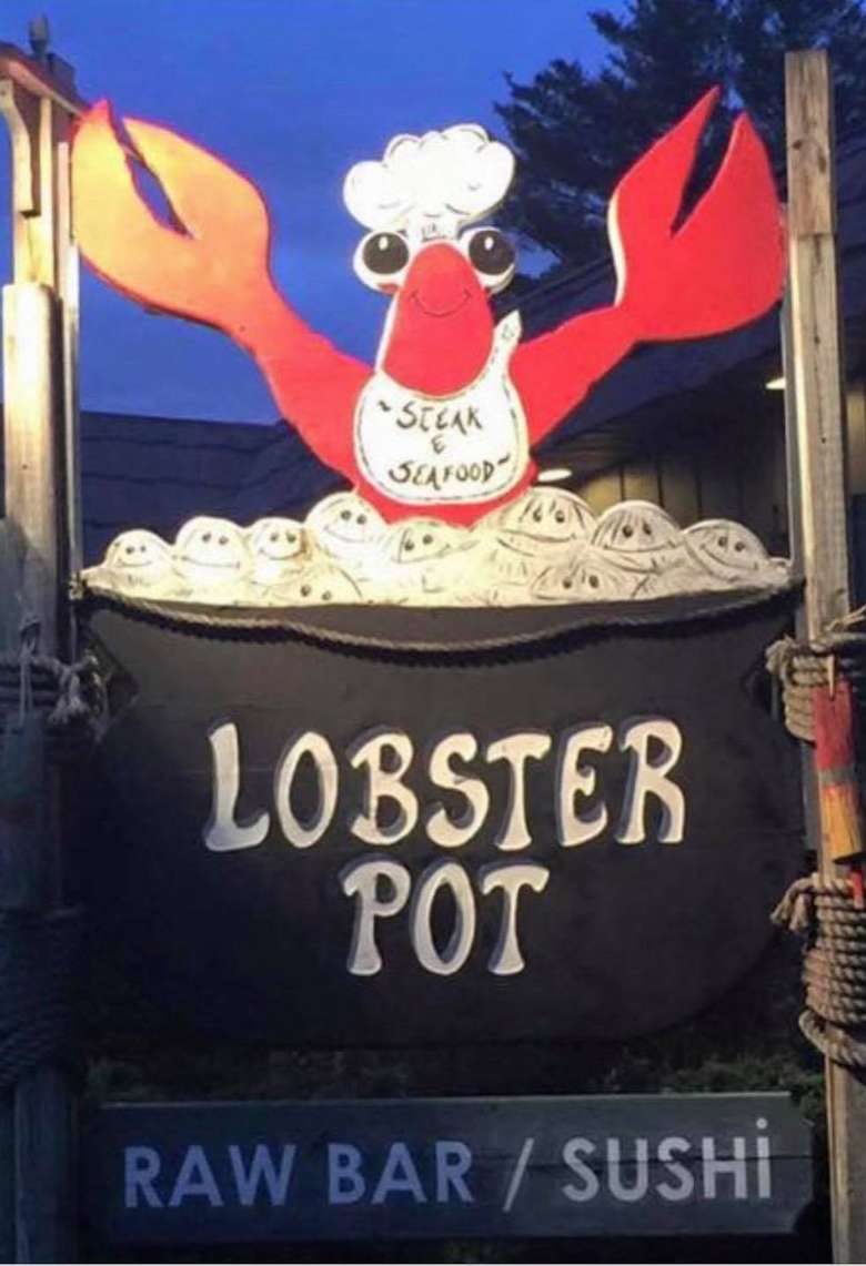 restaurant sign for the lobster pot