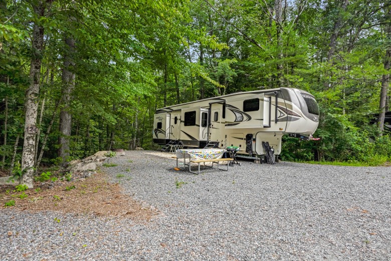 Spacious RV site.