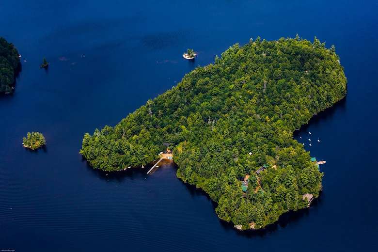 Aerial view of Eagle Island