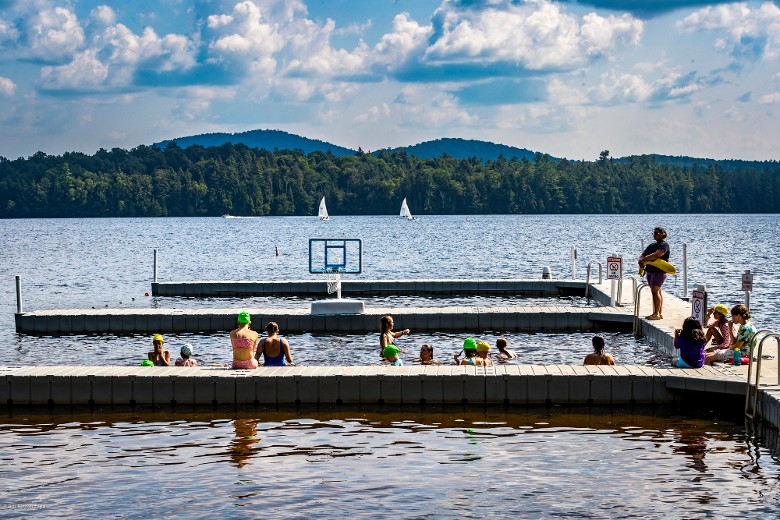 campers at the waterfront