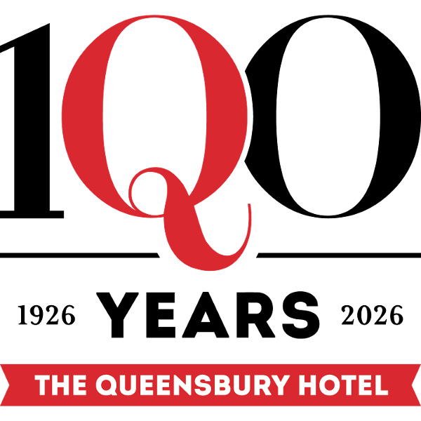 1926 - 2026 - 100 yeras at queensbury hotel logo