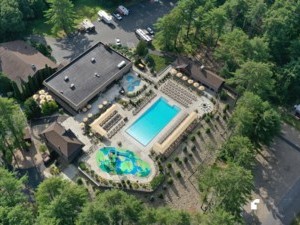 aerial view of pool at lake george rv park