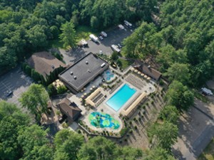 aerial view of lake george rv park