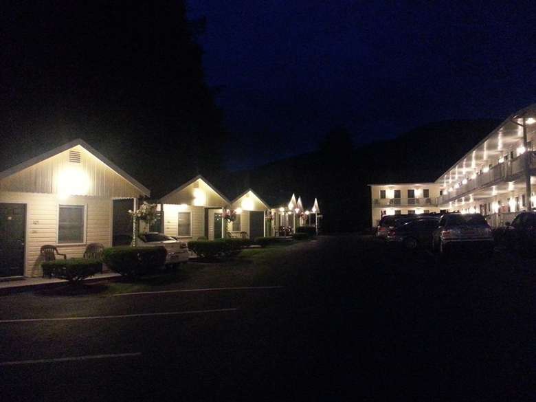 the cottages at night