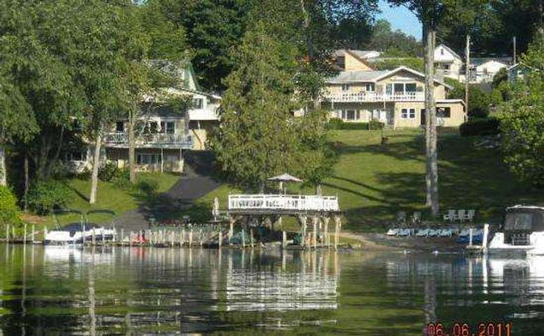 view of property from the water