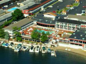 Aerial view of the Georgian Lakeside resort