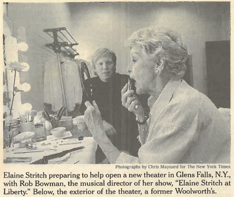 black and white newspaper photo of woman putting on makeup
