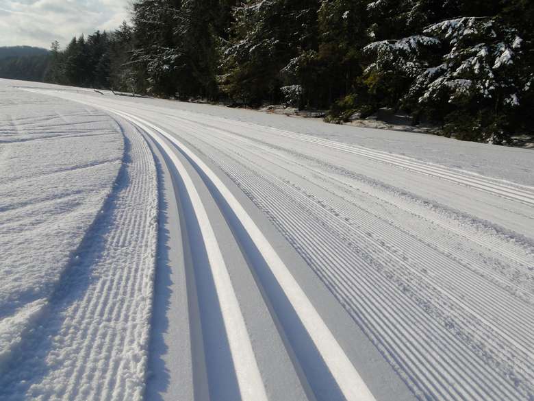 a groomed ski trail