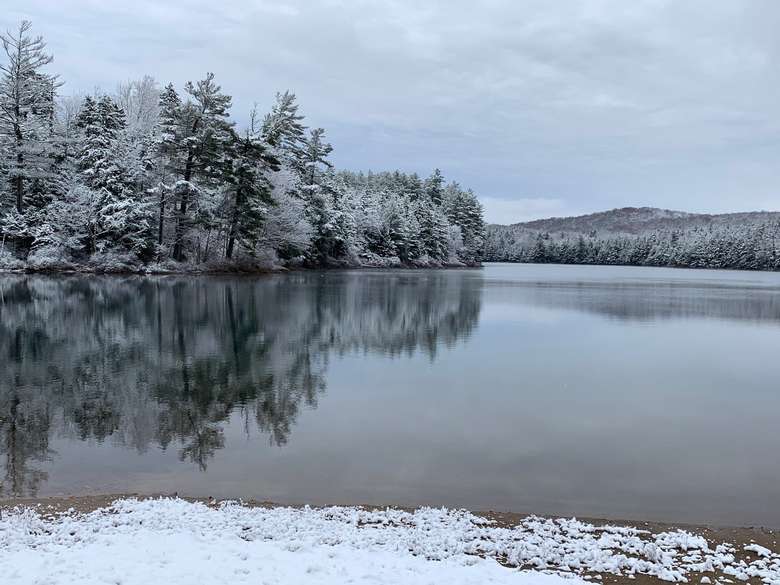 winter lake scene