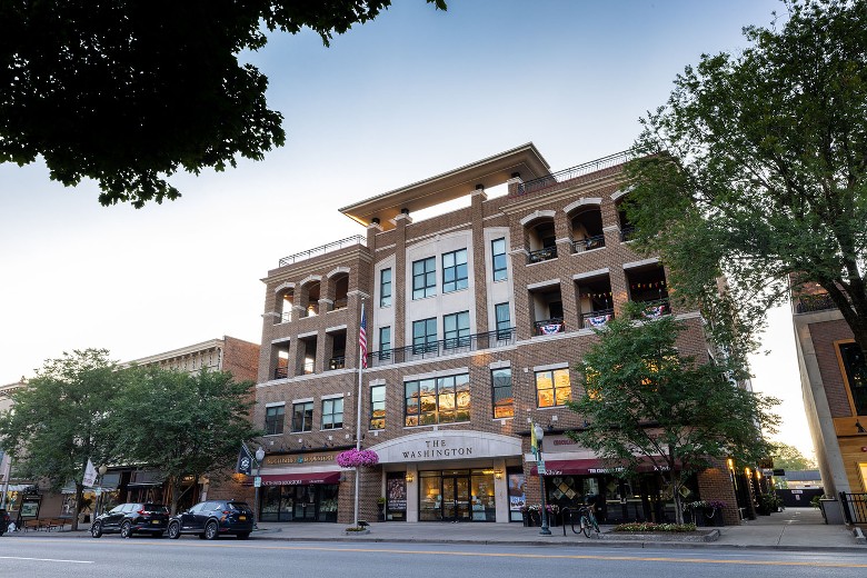 exterior of a building called the washington
